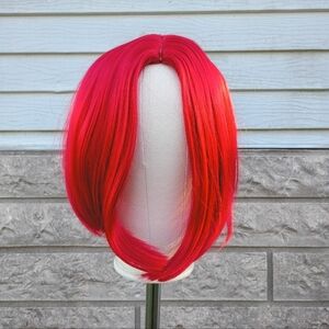 2/$20 Bright Red Women’s Synthetic Wig - Vivid Red Bob